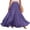 Dark Purple, variant on Women's Cotton Linen Skirt High Waist A-Line Pleated Maxi Skirts Casual Flowy Beach Vacation Skirts, XL