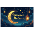 thumbnail image 2 of Ramadan Mubarak Lantern Background Banner Celebration Eid Backdrop Party Decoration Festival Muslim Décor Islamic Event Props Wall Decor, 2 of 4