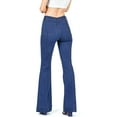 thumbnail image 4 of Angry Rabbit Women's Juniors High Waist Stretchy Premium Flare Jeans (28, Medium Denim), 4 of 4