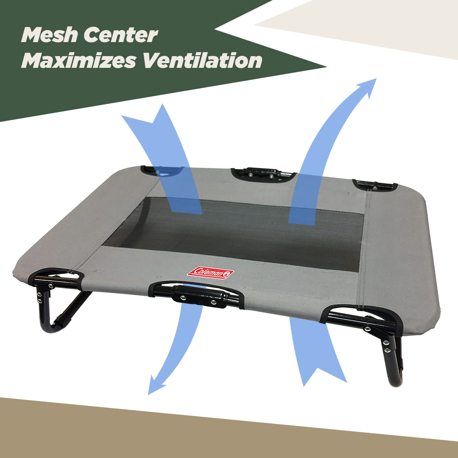 Coleman Grey Folding Pet Cot