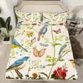 thumbnail image 2 of Homewish Colorful Rustic Birds Full Size Sheets,Country Floral Bed Sheets,Beige Green Sheet Sets For Men Women,Ultra Soft Home Decor,4-Piece, 2 of 7