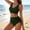 F_ Army Green, variant on UTSJKR Women's V Neck Solid Padded Wireless Bikini Swimsuit, High Waist 2 Piece Bathing Suit for Summer Fashion Beach Outfits White M