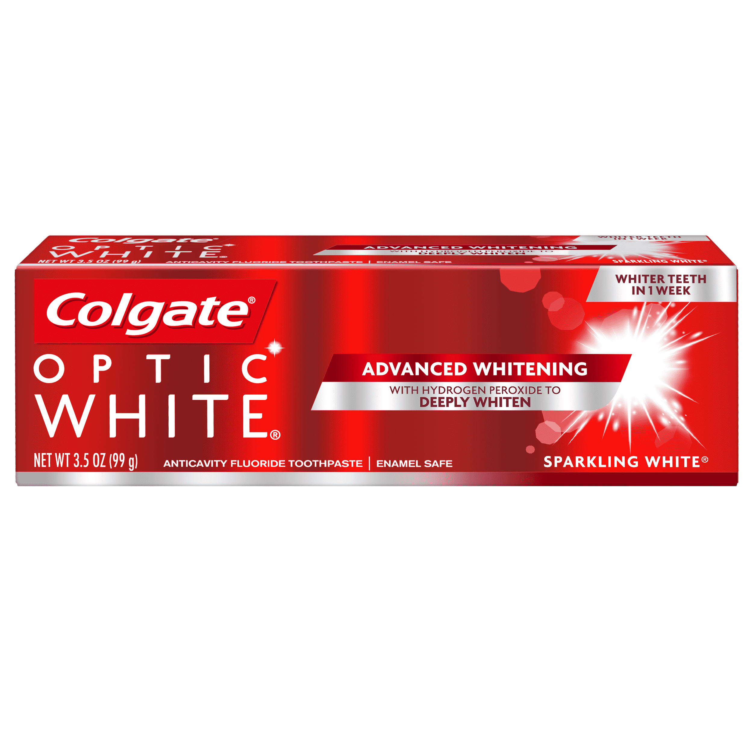 Colgate Optic White Whitening Toothpaste Sparkling White 3 5 Ounce Walmart Com Walmart Com
