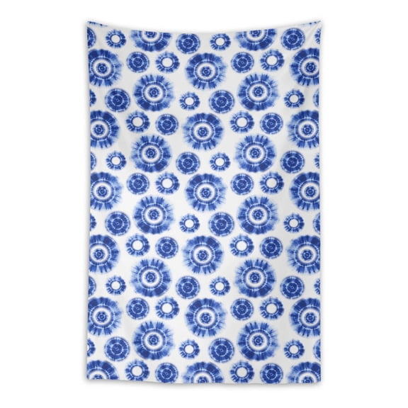 S4Sassy Blue Swirl Tie-Dye Digital Printed Bedroom Wall Decor Living Room&nbsp;Tapestry-58 x 80 Inches