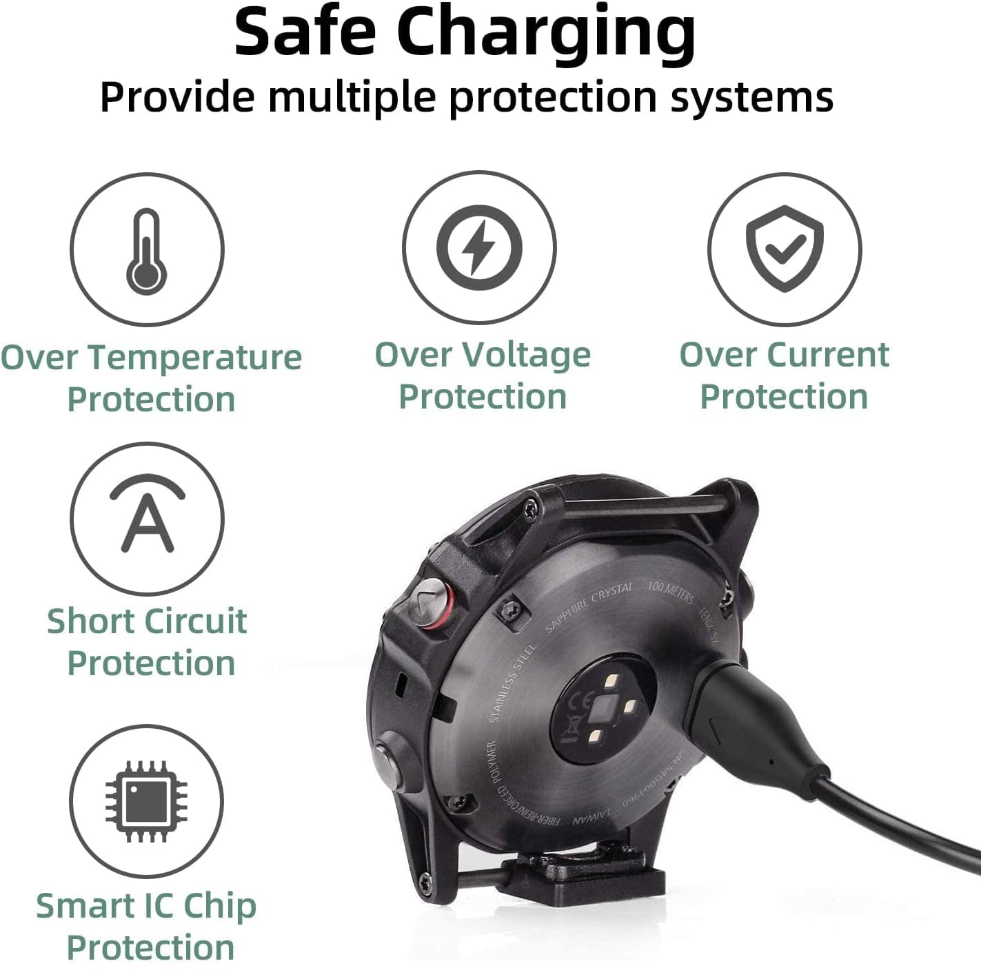 Vhbw Station De Charge Usb Compatible Avec Garmin Venu 636299, 636300