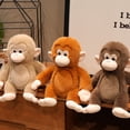thumbnail image 4 of Monkey Stuffed Animals Plush Toys, 11" Cute Plushie Soft Cuddly Plushy Fluffy Soft Toys, Gifts for Family Girls Boys (Khaki), 4 of 9