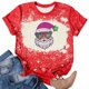 thumbnail image 1 of Fiudx Ropa de Mujer Camiseta de Manga Corta con Cuello Redondo y Estampado Navideño a La Moda para Mujer, 1 of 4