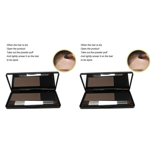 Vogacara Hair Fill-In Powder Roots Cover Up Concealer for Thinning Hair 2piezas Marrón medio