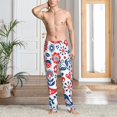 thumbnail image 2 of Hirioo Birds Flowers for Men's PJ Pajama Pants Sleep Pants Men's Home Trousers with Pockets,S-3XL-XX-Large, 2 of 6