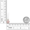 thumbnail image 4 of Gem Stone King 10K White Gold Peach Nano Morganite and Red Garnet Pendant Necklace for Women (4.39 Cttw, Gemstone October Birthstone, Cushion Cut 10MM, with 18 inch Chain), 4 of 4