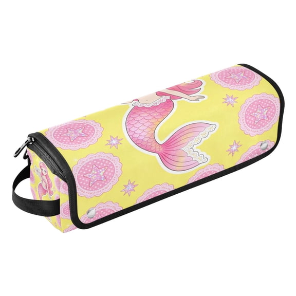 Hair Tools Storage with Heat Resistant Mat- Adorable Princess Printed Curling Iron Travel Bag/Flat Iron Case for Women