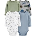 thumbnail image 1 of Carter's Baby 4 Pack Long Sleeve Bodysuits -Automobile,18 Months, 1 of 2
