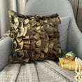 thumbnail image 6 of Pillow Covers, Olive Green Pillow Cover, Vintage Ruffles Shabby Chic Pillow Cover, 14x14 inch (35x35 cm) Pillow Cover, Satin Throw Pillows Cover, Solid - Vintage Olives, 6 of 10