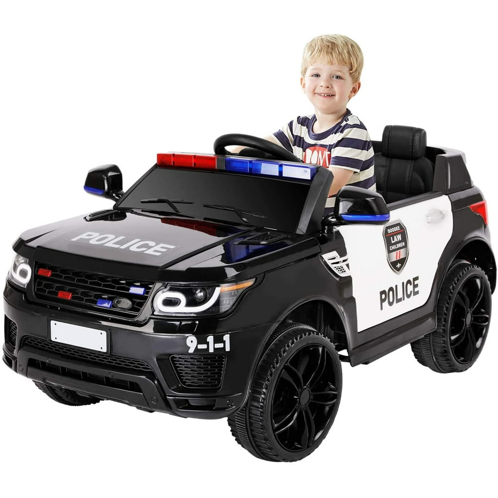 BAHOM Kids Ride On Police Car Toys Electric 12V Battery