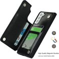 thumbnail image 5 of for Galaxy S21 Plus /S21+ Wallet Case with RFID Blocking Card Holder,PU Leather Double Magnetic Buttons Stand Wrist Strap Shockproof Case for Samsung Galaxy S21 Plus 5G 6.7",Heart Black, 5 of 16