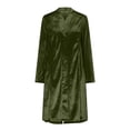thumbnail image 4 of Velvet Long Open Front Cardigan Coat Elegant Retro High Slit Loose Fit Duster Outerwear With Pockets For Women, 4 of 7