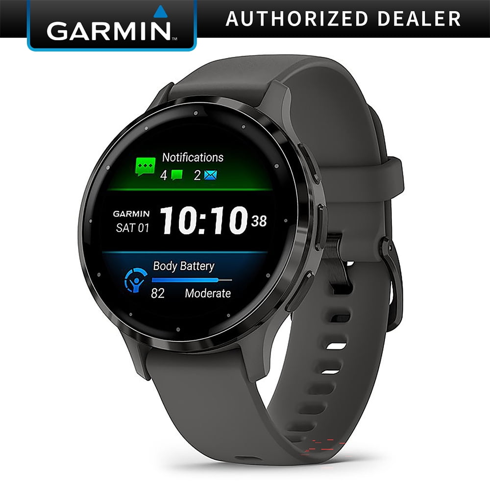 Garmin Venu® 2S GPS Running Watch - Slate Bezel, Graphite Case