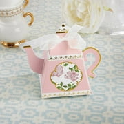 Kate Aspen Teapot Tea Party Favor Box, 48 Pcs Candy Boxes Creative Paper Gift Boxes, Tea Time Whimsy Collection, Wedding Favor, Perfect Wedding, Bachelorette Favor (Pink)