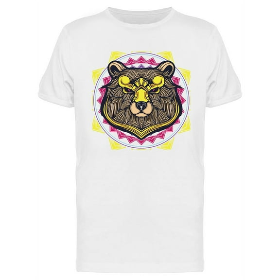Bear Head Graphic T-Shirt Men -Image by Shutterstock, Male Small
