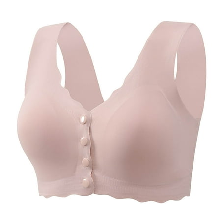 Xdegoge Women Clearance Clothing Under $10. Front Closure Bras for Women No Wire Push Up Bras Plus Size Full Coverage Bras High Impact Adjustable Strap Ladies Bras Lingerie Clearance Online Sales