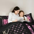thumbnail image 5 of Homewish Pink Bow Knot 2pcs Bedding Comforter Set for Children Girls Female,Abstract Camouflage Twin Comforter Sets,USA Flag Breathable Bedding Set,Lightweight Room Decor,Reversible, 5 of 8