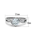 thumbnail image 2 of Women's Stainless Steel 316 Cushion Cut .915 Carat Zirconia Engagement Ring Size 7, 2 of 5