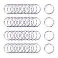 thumbnail image 1 of HAUTOCO 100Pcs 1.2 Inch Loose Leaf Binder Rings 30mm Silver Metal Book Rings Flash Cards Rings Keychain Key Rings for School Home Office, 1 of 4