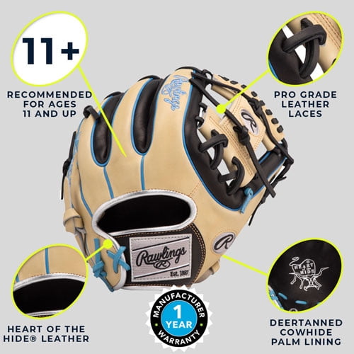 Rawlings 11.5" Heart of the Hide Series Baseball Glove, Right Hand Throw