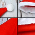 thumbnail image 2 of Elcoho 20 Pack Santa Red Hat Short Plush with White Cuffs Non-Woven Fabric Christmas Hat Santa Hat for Adults, 2 of 7