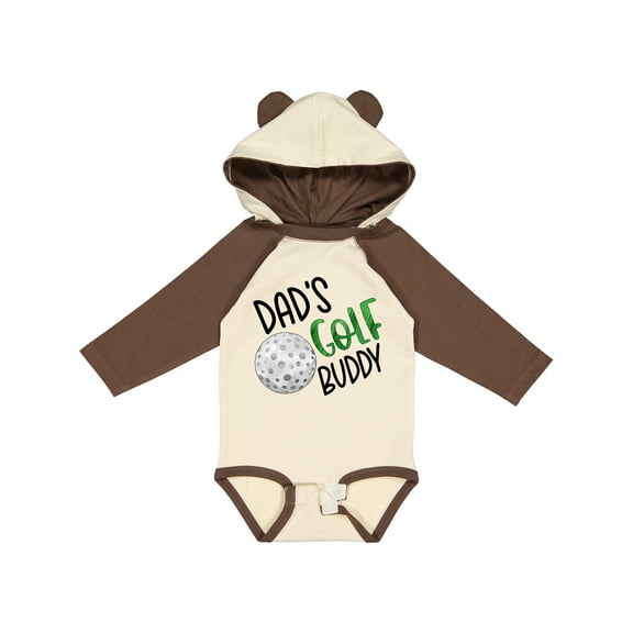 Inktastic Dad's Golf Buddy with Golf Ball Boys or Girls Long Sleeve Baby Bodysuit