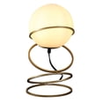 thumbnail image 4 of Table Lamp, White Glass Globe, 4 Spiral Ring Accented Base 14 Inch, 4 of 7