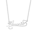 thumbnail image 2 of Custom Stainless Steel Alphabet Name Chain Necklace Personalized Heart Letter Choker Pendant Nameplate Jewelry Gift, 2 of 5