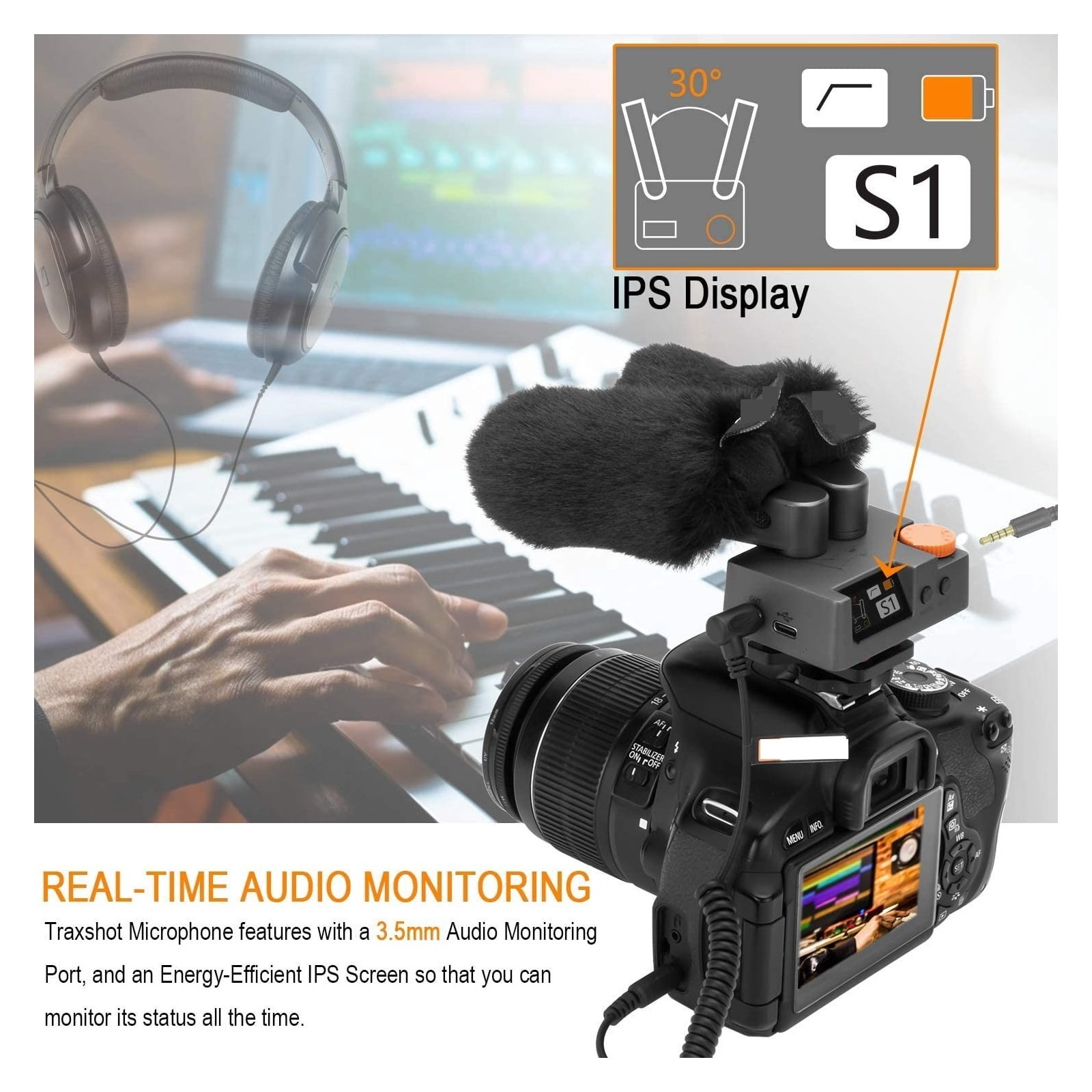 Condenser Microphone Transformable Microphone Super Cardioid Shotgun Mic Multi-funtional Mic
