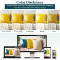 thumbnail image 5 of PAVILIA Mustard Yellow Throw Pillow Covers 18x18 Set of 2, Decorative Pillow Cases for Bed Sofa Couch, Boho Aesthetic Accent Decor Cushion Bedroom Living Room, Velvet Square Euro Sham Covers, Yellow, 5 of 7