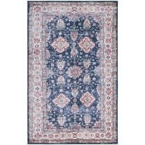 SAFAVIEH Tucson Paisley Traditional Machine Washable Area Rug, 6' x 9', Navy/Beige