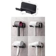 thumbnail image 2 of Universal Hair Dryer Holder, Blow Dryer Hanger Wall Mount for Hair Dryer Hook with Plug&Cord Organizer Self Adhesive for Cabinet Bathroom(1 Pack Black), 2 of 12