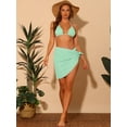 thumbnail image 5 of DARING DIVA Women's Halter Bikini Sets with Sarong Beach Skirt 3 Pieces M Mint Green, 5 of 6