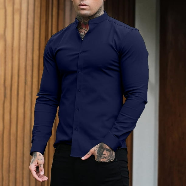 Camisa Algodón Puro Hombre Camisa CASAMODA Informal - Algodón Puro Con Estampado Comfort Fit Moda Hombre Cómoda