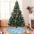 thumbnail image 7 of Yiaed Cartoon Rocket With Space Print Christmas Tree Skirt , Tree SkirtsTree Mat for Christmas Winter Holiday Indoor Decorations-48", 7 of 7