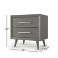 thumbnail image 4 of Child Craft Cranbrook 2-Drawer Nightstand, Mid-Century Modern Style, Pine Wood Construction, Lunar Gray, 4 of 7