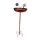 thumbnail image 2 of Comedero para pájaros con bandeja y estaca para baño de pájaros, ideal para de jardín, porche y barandilla exterior., 2 of 9