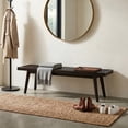 thumbnail image 4 of Roundhill Furniture Larwich Solid Wood Slatted Bench, 56.30-Inch Long, Espresso, 4 of 14