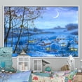 thumbnail image 1 of Designart Art Mural Cadre Flottant Village d'Hiver à Noël Cabane & Lodge, 1 of 4