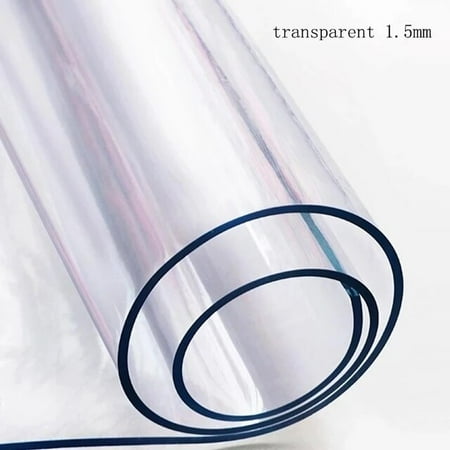 

dosili 1.5 Soft Glass Protective Mat PVC Tablecloth Waterproof Transparent Dinning Table Cover Coffee Table for Living Room Tablecloths