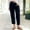 Black, variant on Capri Palazzo Pants Pedal Pushers for Women Beach Pant Women High Waisted Wide Leg Wide Leg Crop Pants Gauchos for Women Pull On Elastic Cotton Linen Pants Linen Palazzo Trousers Black S-2XL