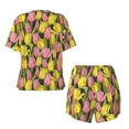 thumbnail image 5 of Xecao Tulips Flowers print Swimsuit for women, Summer-ready, sporty style.Quick-dry fabric. Many sizes & colors., 5 of 9