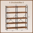 thumbnail image 3 of Amadwell 5-Tier Bookshelf with 10 Open Shelves, 47" Freestanding Bookcase, Sturdy Metal Frame, for Living Room, Brown, 3 of 9