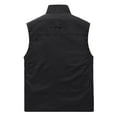 thumbnail image 4 of Lilgiuy Men's Workwear Vest Solid Color Thin Stand Collar Sleeveless Jacket Cargo Tank Tops with Pocket Black, 4 of 4