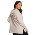 thumbnail image 5 of RBX Active Women's Plus Size V-Neck French Terry Hoodie Tunic Sweatshirt, 5 of 5