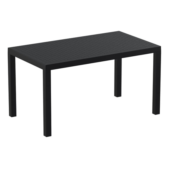 Luxury Commercial Living 55" Black Patio Rectangle Dining Table
